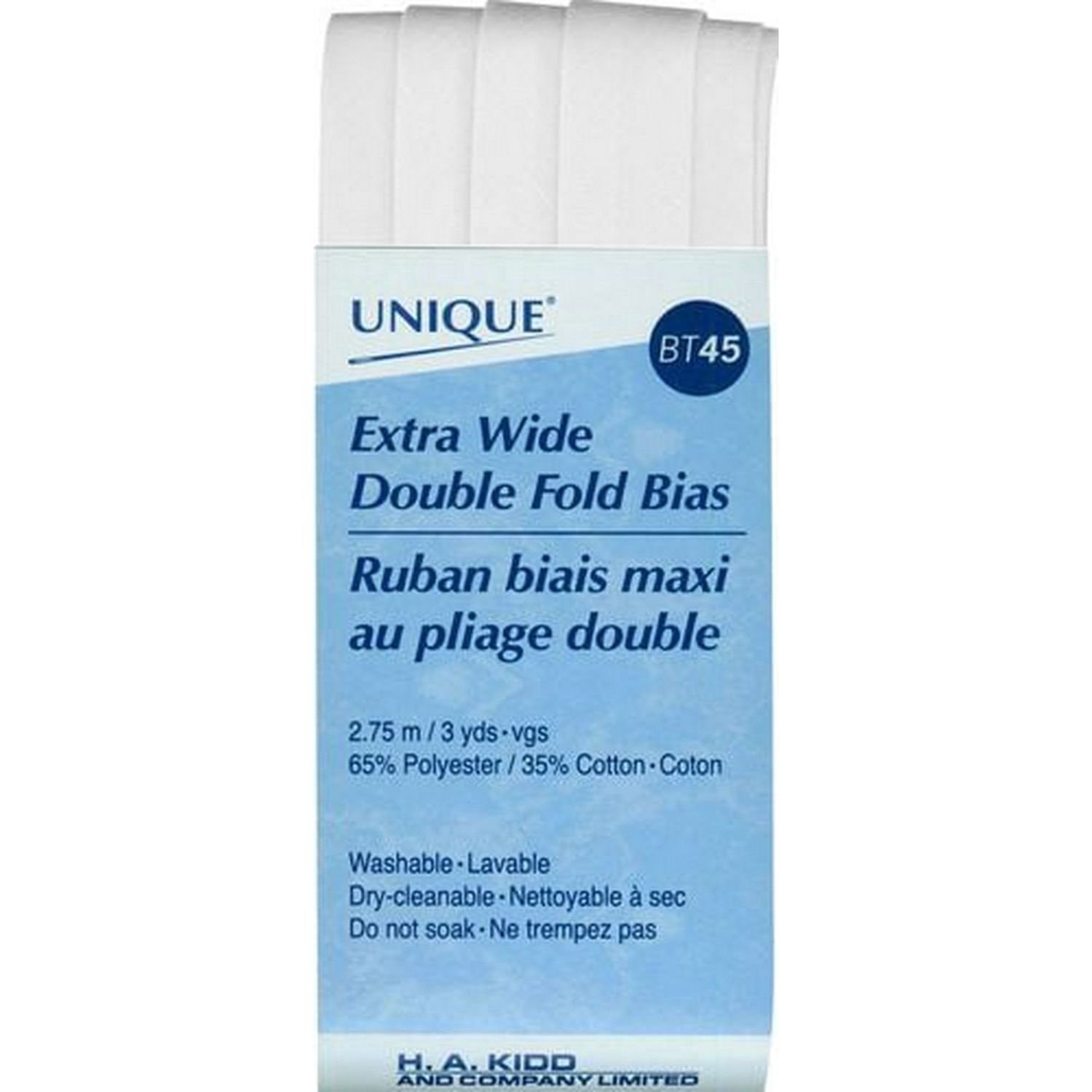 Unique Pretzels Unique Extra‑wide Double‑fold Bias Tape - 15 Mm × 2.75 M, 65% Polyester/35% Cotton