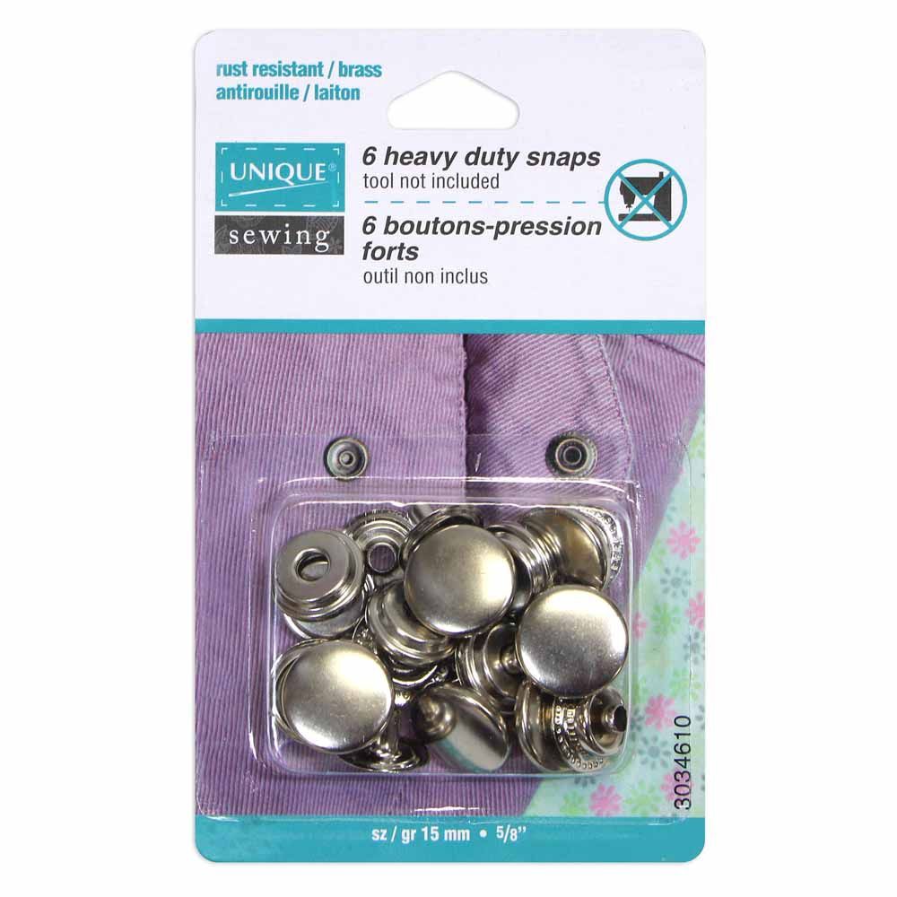 Unique Heavy Duty Snaps - Silver *