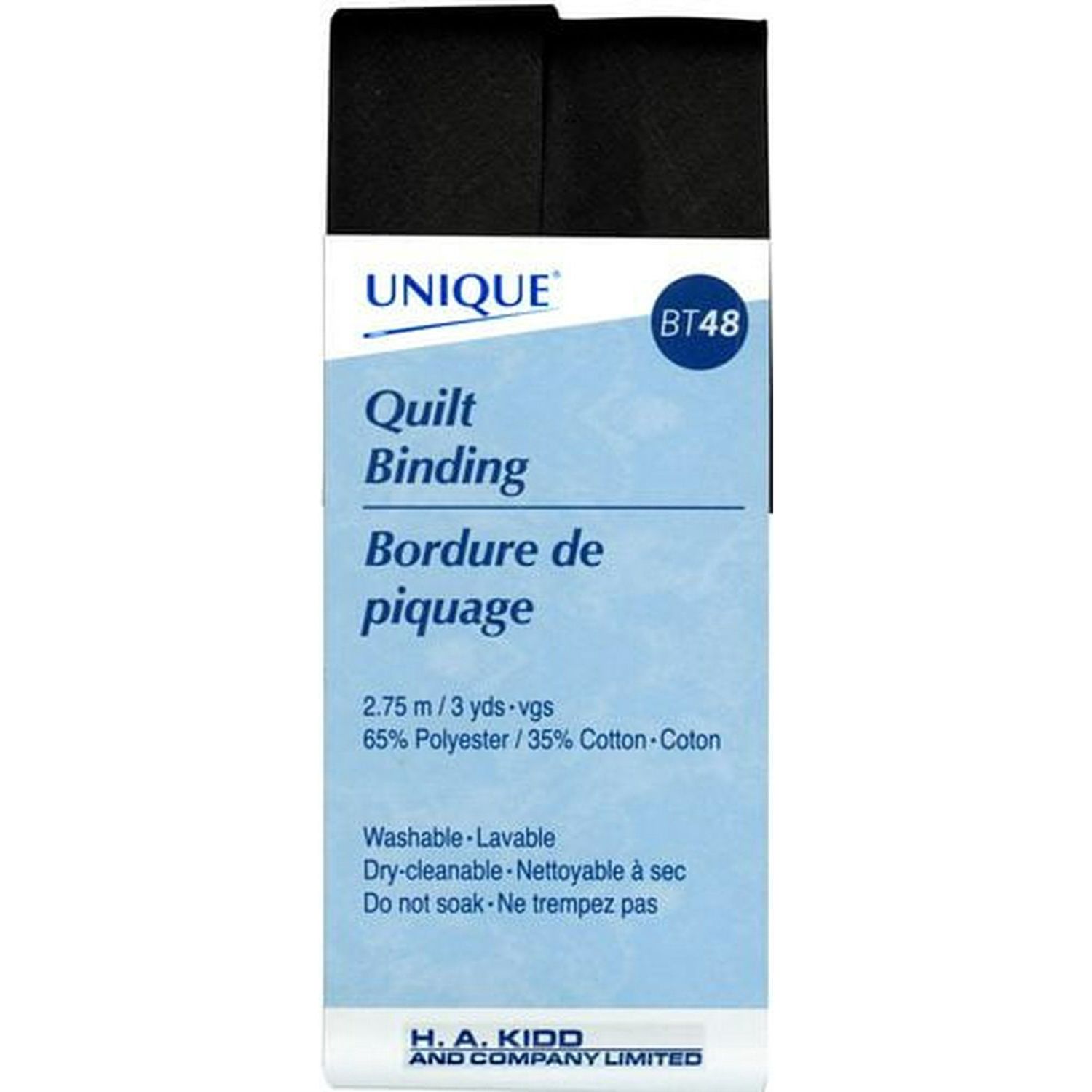 Unique Pretzels Unique Quilt Binding, Stone Blue, 25mm X 2.75m, Polyester-Cotton Blend