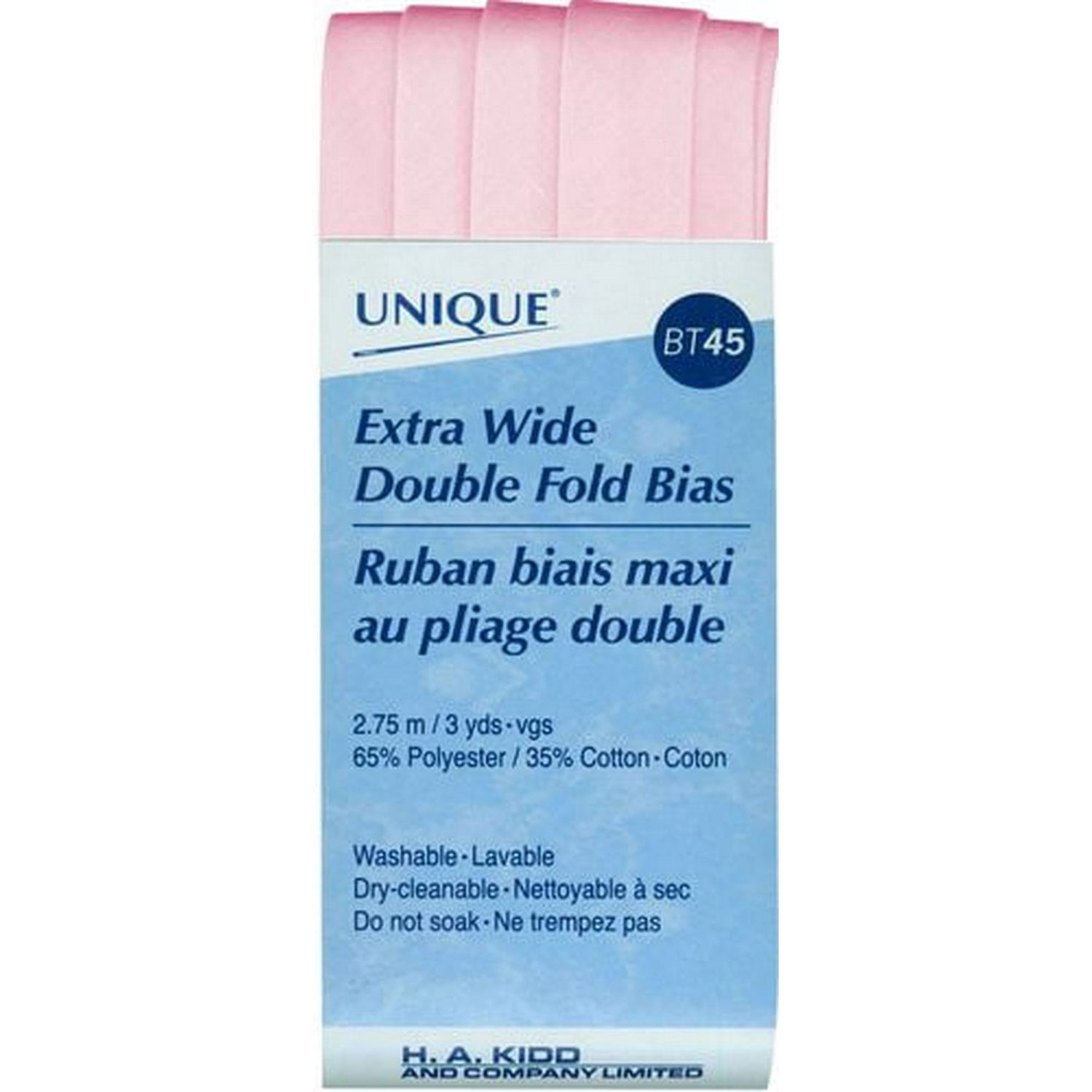 Unique Extra Wide Double Fold Bias - Light Pink