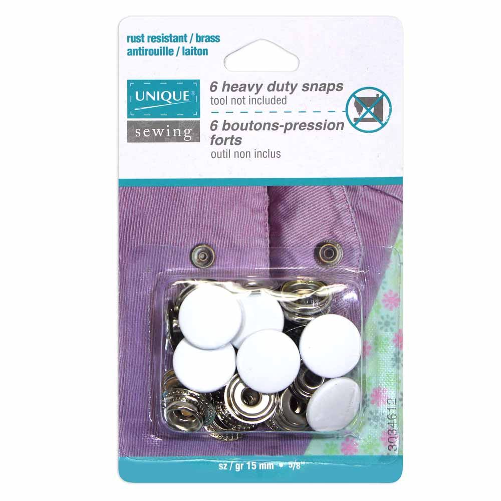 Unique Heavy Duty Snaps - White