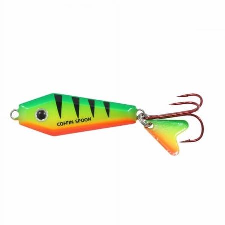 Northland Tackle Buck-Shot Coffin Ice Fishing Spoon UV Firetiger 1/4 Oz 1/Cd