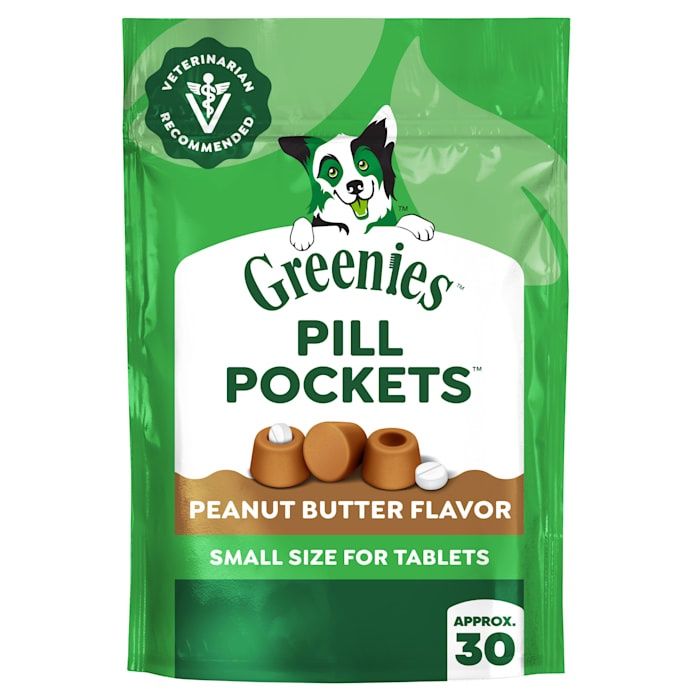 GREENIES PILL POCKETS Treats Peanut Butter Flavor Tablet Size 3.2oz