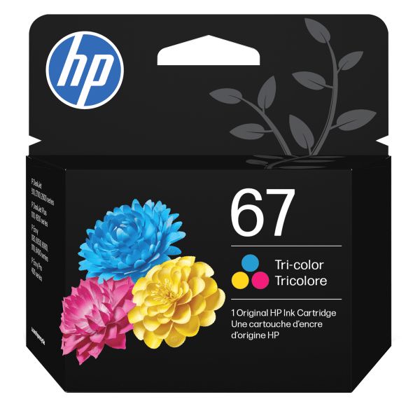 HP 67 Tri-color Ink Cartridge: Standard Yield, HP 67 Series, 3 Colors