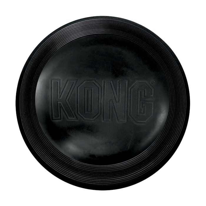 KONG Extreme Durable Rubber Flyer Dog Toy Black