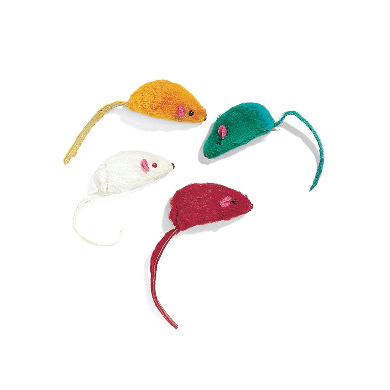 Eth Toy Fur Mice Assorted 4 pk.