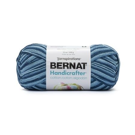 Bernat® Handi Cotton BB™ #4 Worsted (Medium) Cotton Yarn Blue Camo 12oz/340g 608 Yards