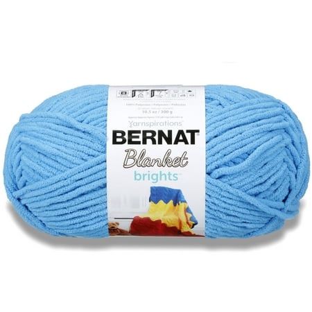 Bernat® Blanket Brights™ #6 Super Bulky Polyester Yarn Busy Blue 10.5oz/300g 220 Yards