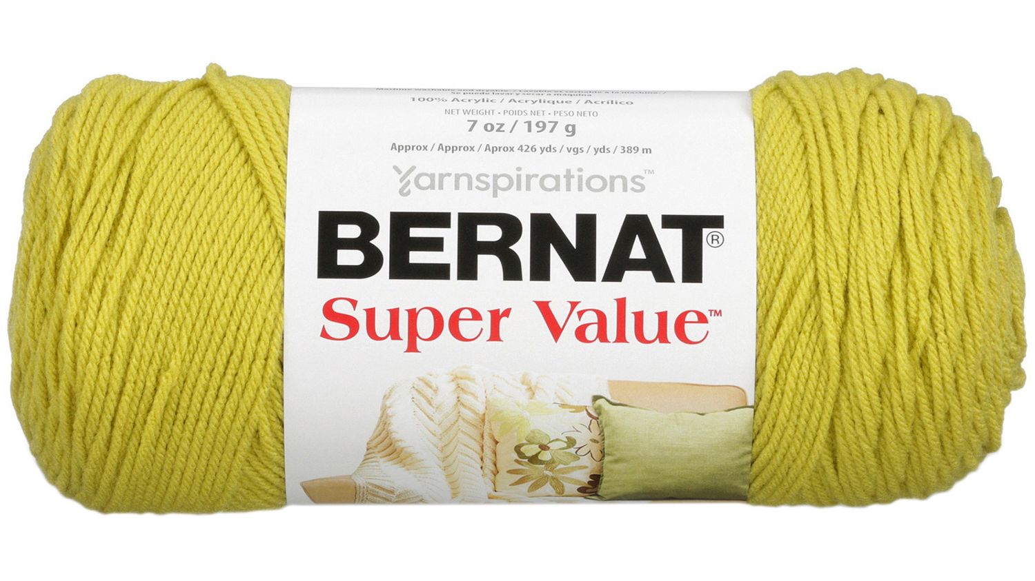 Bernat® Super Value™ #4 Medium Acrylic Yarn Grass 7oz/197g 426 Yards
