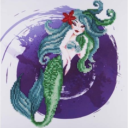 DIAMOND ART BY LEISURE ARTS Diamond Painting Kits For Adults 12x12 Intermediate Mermaid