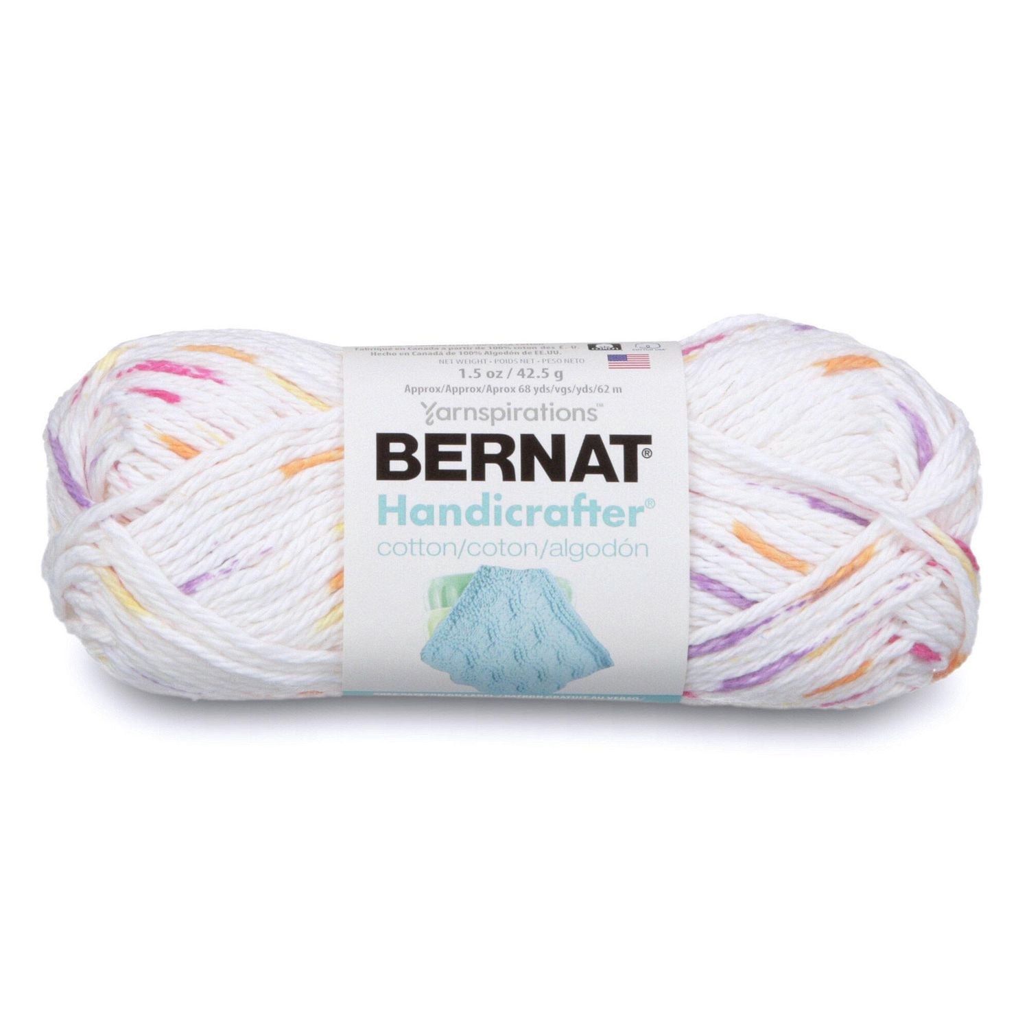Bernat® Handi Cotton BB™ #4 Worsted (Medium) Cotton Yarn Floral Prints 12oz/340g 608 Yards