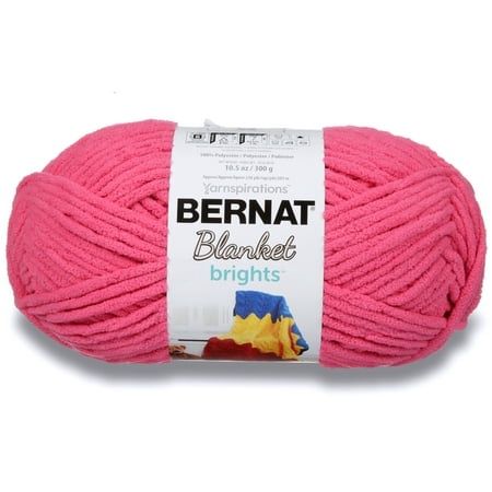 Bernat® Blanket Brights™ #6 Super Bulky Polyester Yarn Pixie Pink 10.5oz/300g 220 Yards