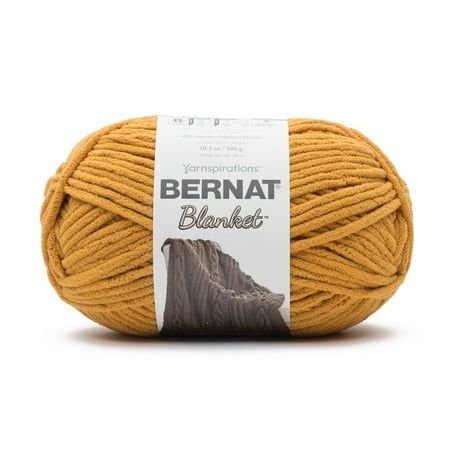 Bernat® Blanket™ #6 Super Bulky Polyester Yarn Burnt Mustard 10.5oz/300g 220 Yards