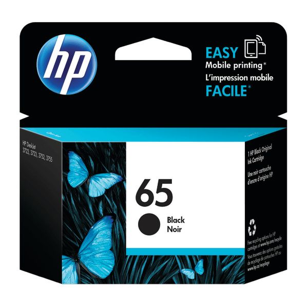HP 65 Black Original Ink Cartridge ~120 pages N9K02AN#140