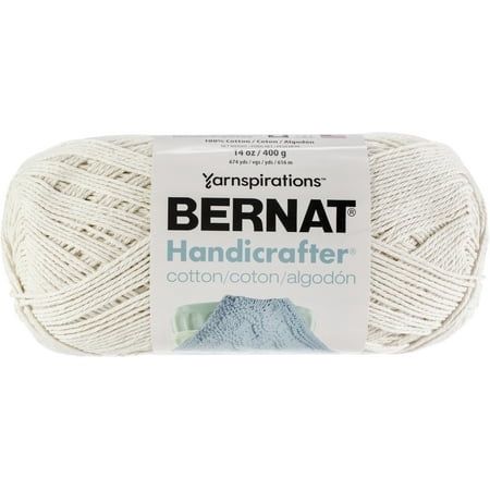 Bernat® Handicrafter Cotton™ #4 Worsted (Medium) Cotton Yarn Off White 14oz/400g 674 Yards