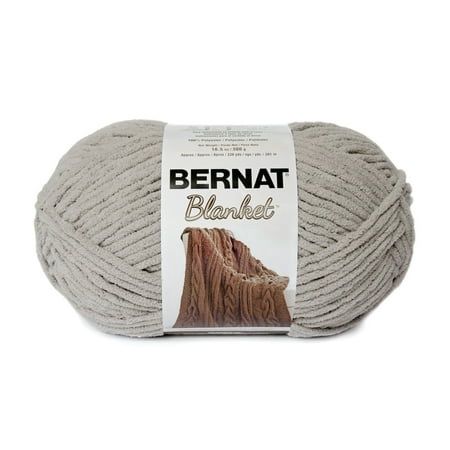 Bernat Blanket 6 Super Bulky Polyester Yarn Pale Gray 10.5oz/300g 220 Yards