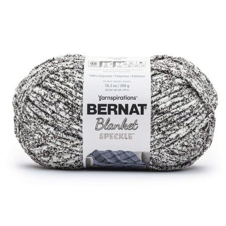 Bernat® Blanket Speckle™ #6 Super Bulky Polyester Yarn Typewriter 10.5oz/300g 220 Yards