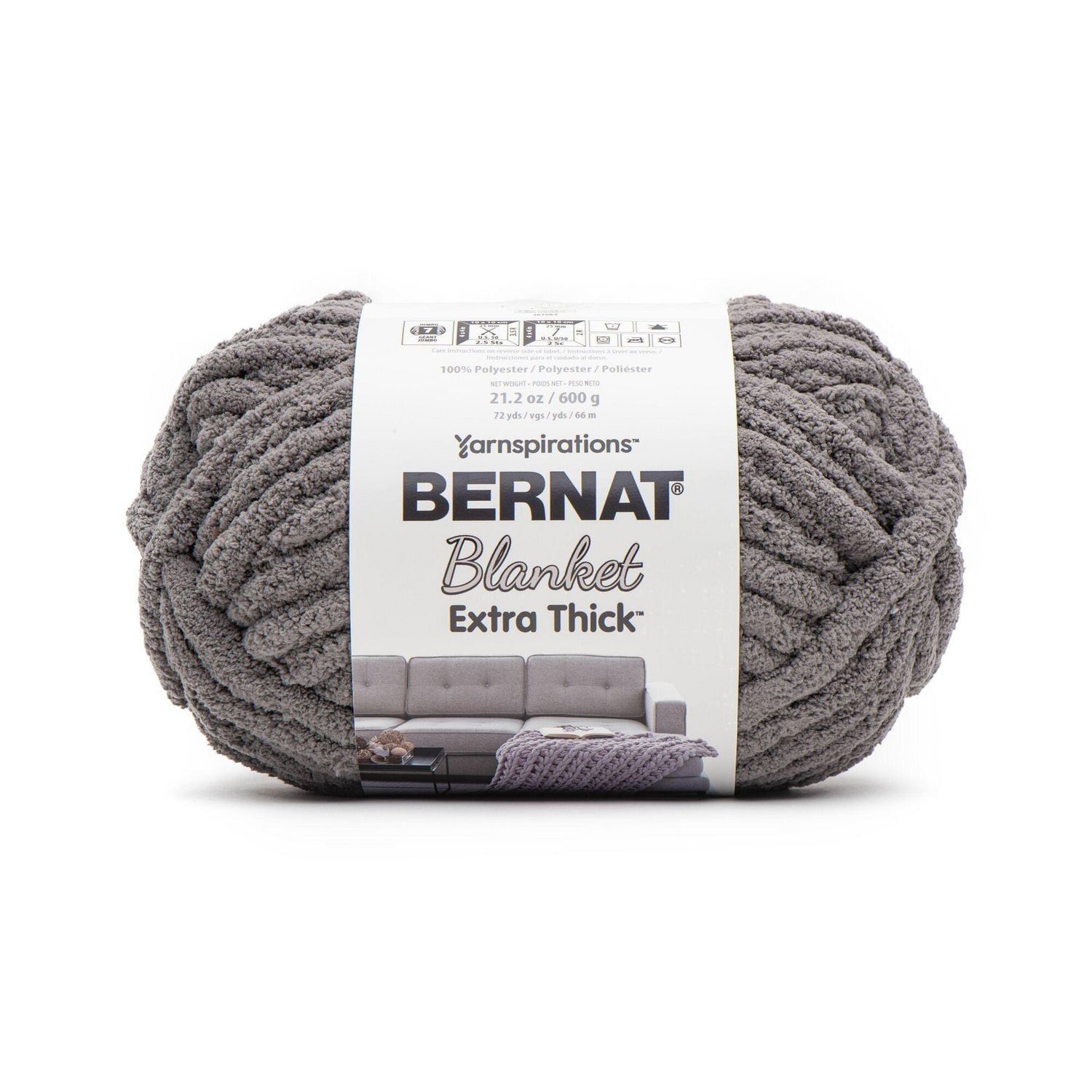 Bernat Blanket Extra Thick - Dark Gray