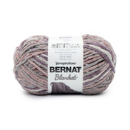 Bernat® Blanket™ #6 Super Bulky Polyester Yarn Purple Haze 10.5oz/300g 220 Yards