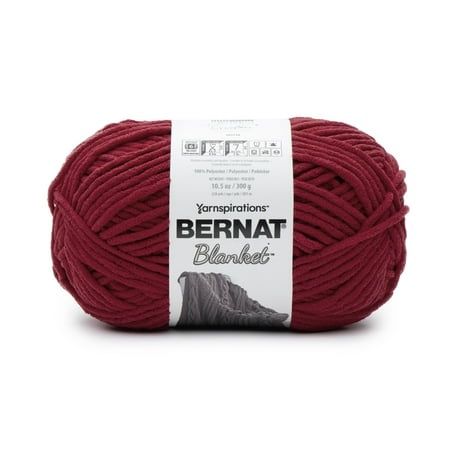 Bernat® Blanket™ #6 Super Bulky Polyester Yarn Crimson 10.5oz/300g 220 Yards