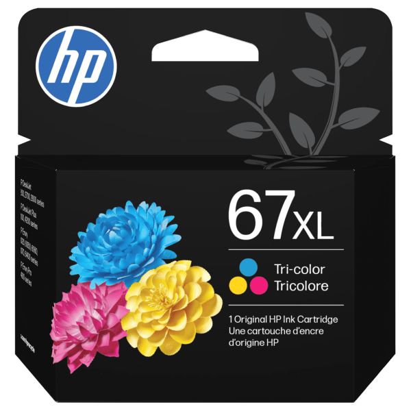 HP 67XL High Yield Tri-color Original Ink Cartridge ~200 pages 3YM58AN#140