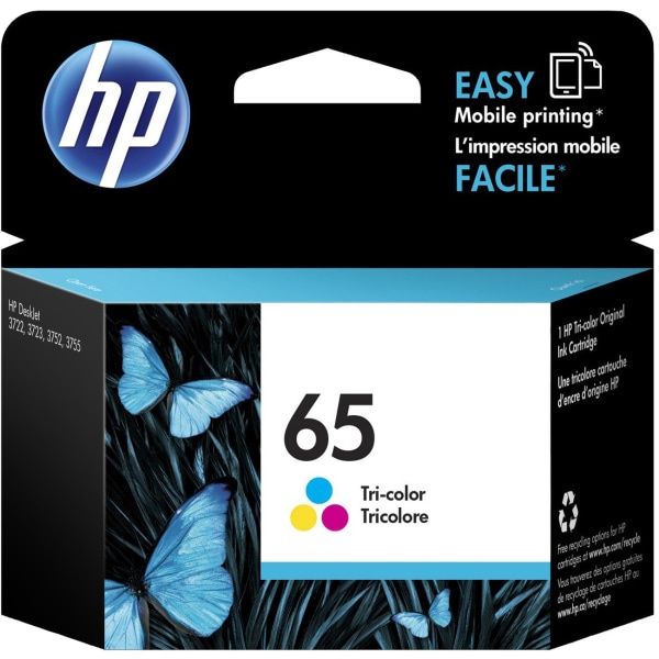 HP 65 Tri-Color Original Ink Cartridge ~100 pages N9K01AN#140