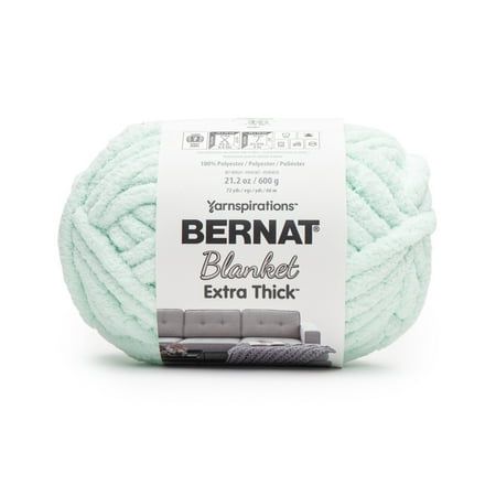 Bernat® Blanket Extra Thick™ #7 Jumbo Polyester Yarn Ice 21.2oz/600g 72 Yards