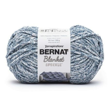 Bernat® Blanket Speckle™ #6 Super Bulky Polyester Yarn Squall 10.5oz/300g 220 Yards
