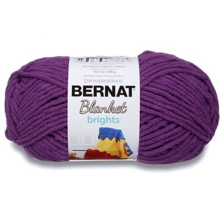 Bernat Super Bulky 100% Polyester Pow Purple Yarn 220 yd