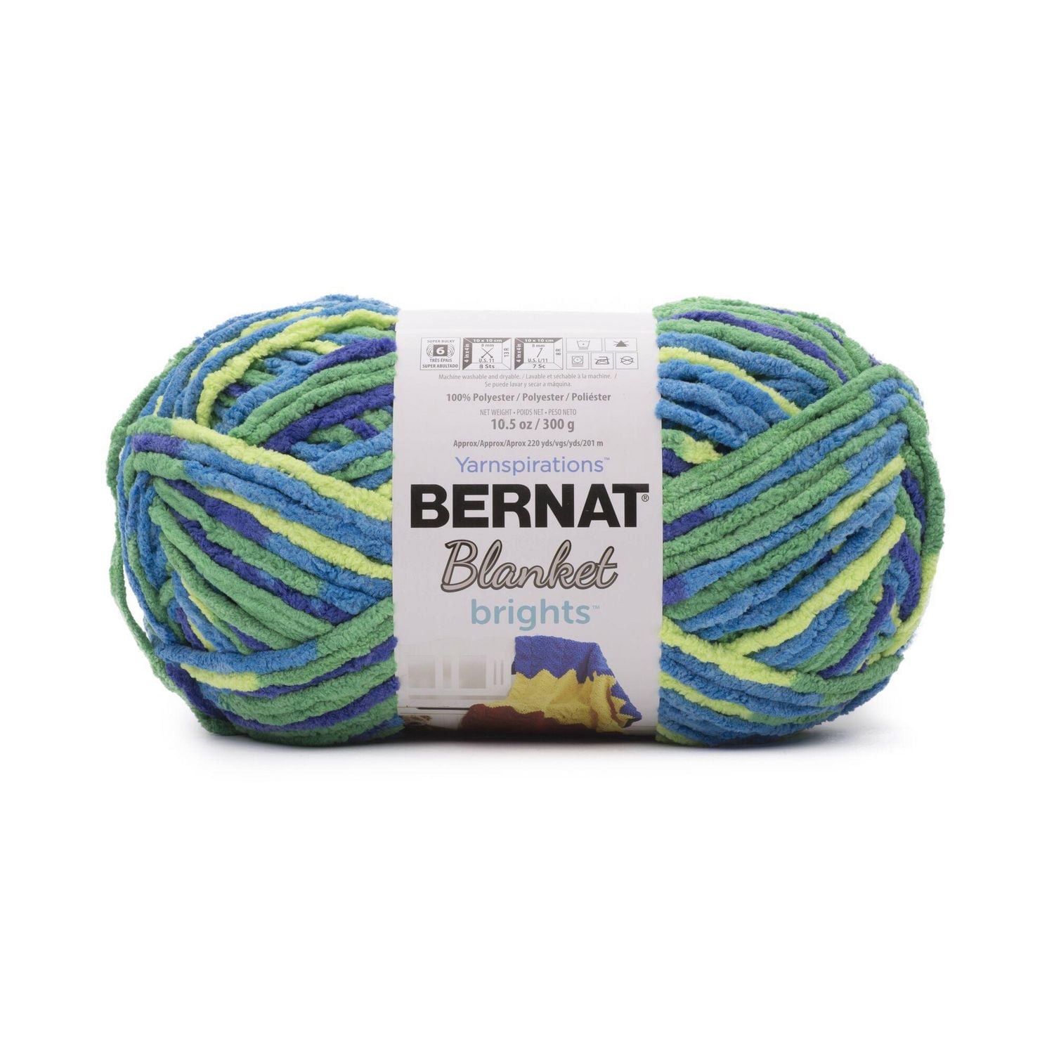 Bernat Blanket Brights Big Ball Yarn-Blue Flash