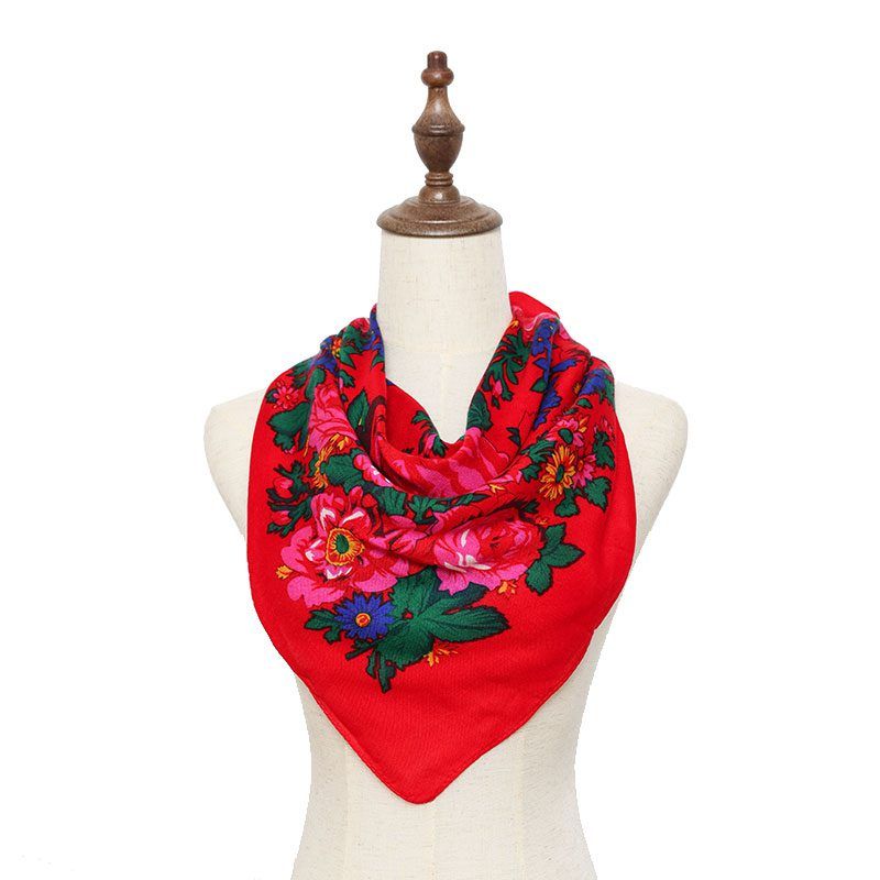 30" x 30" Kokom Floral Scarf - Metallic Orange