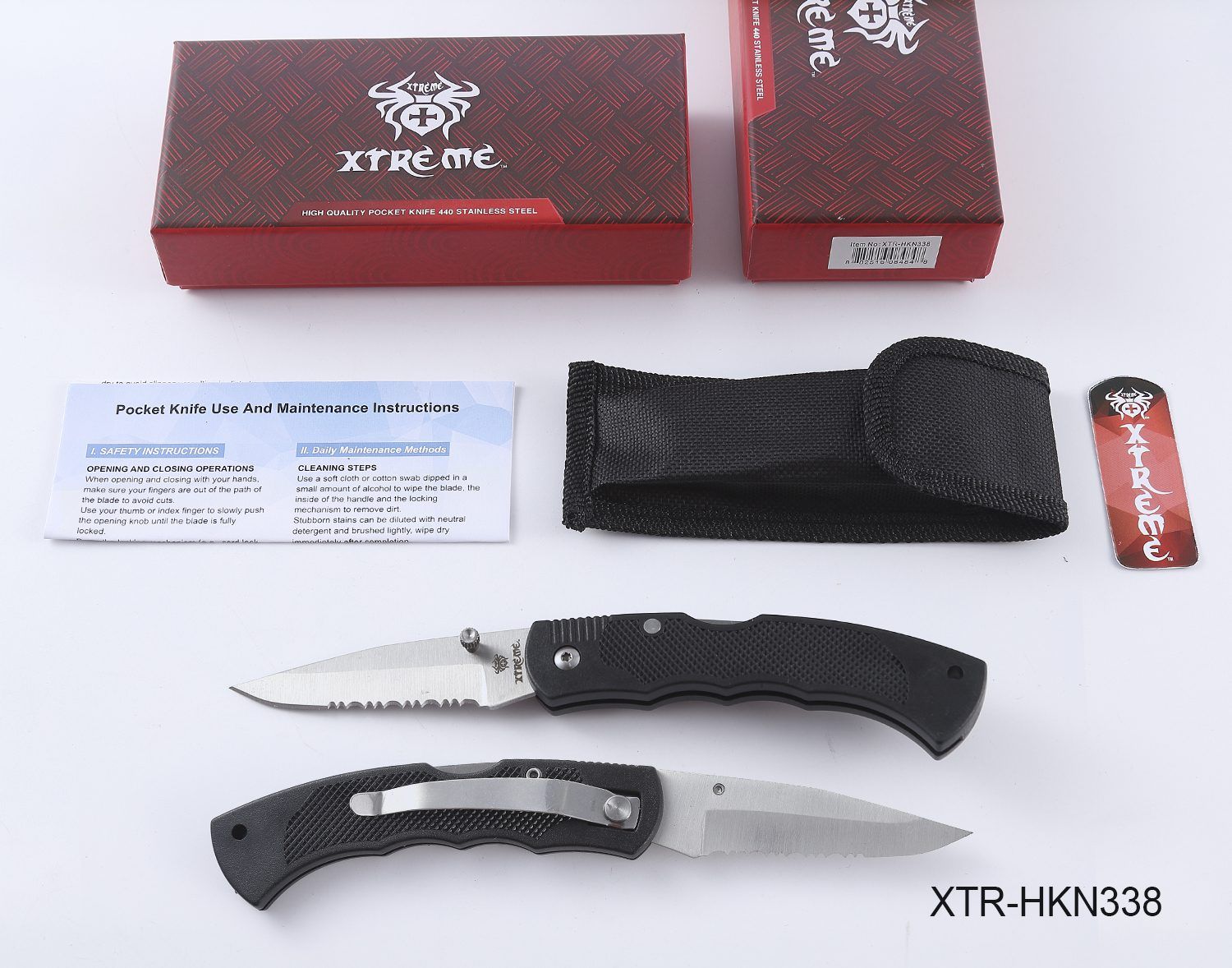 Xtreme Pocket Knife - 7.68" Black