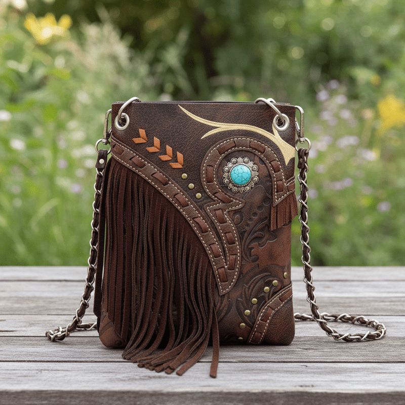 Designer Cross Body Bag with Fringe