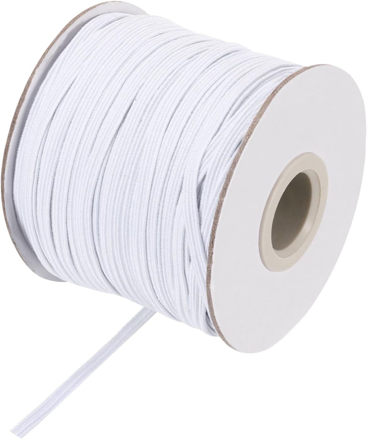 1/8" Elastic - White
