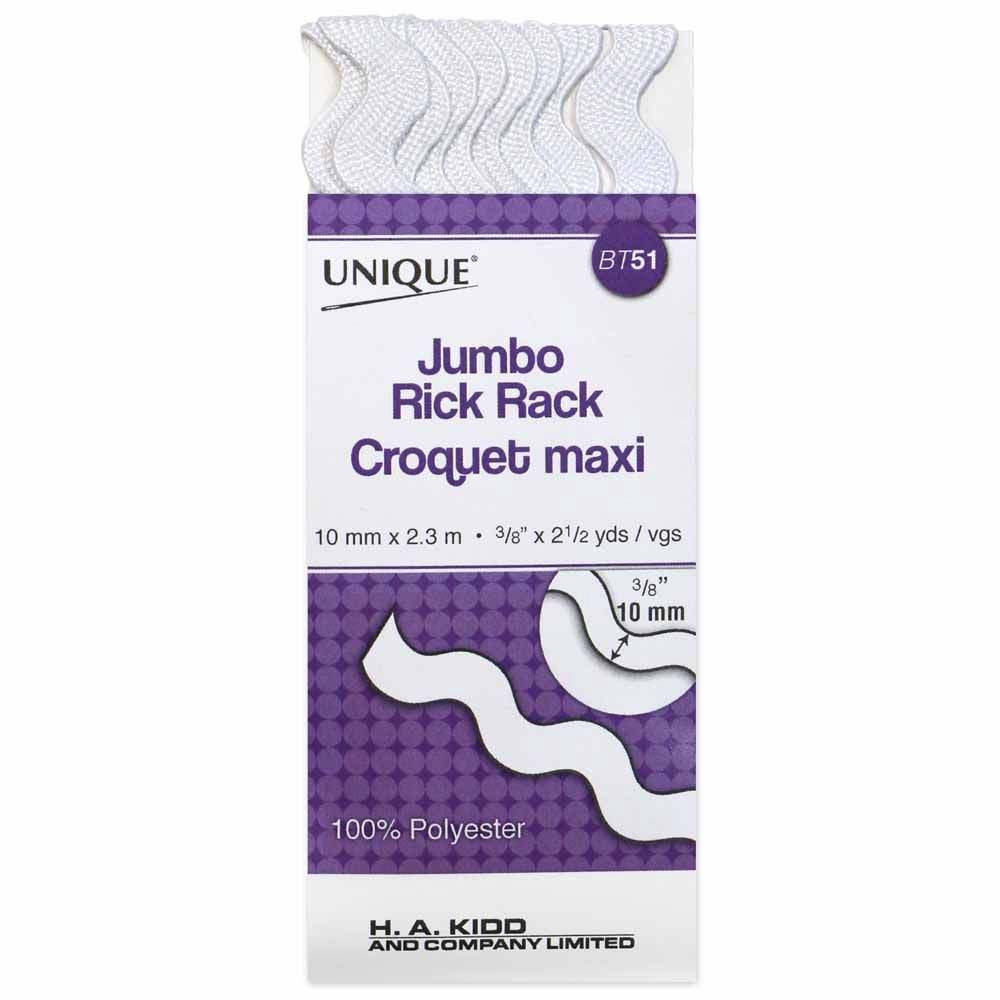 Unique Jumbo Rick Rack - White