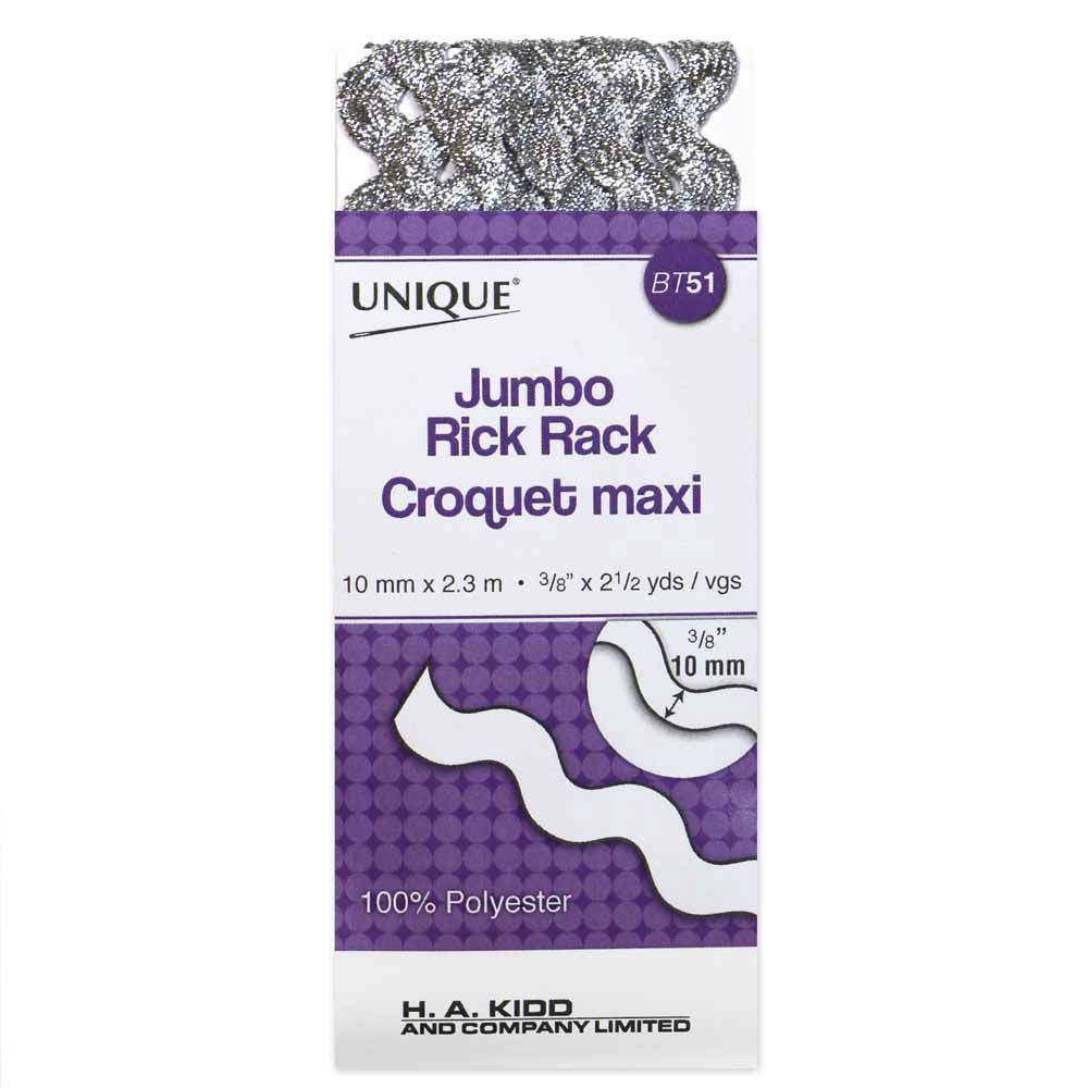 Unique Jumbo Rick Rack - Metallic Silver