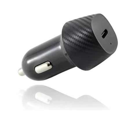 iQ 20W Black Car Charger - Dual Type C