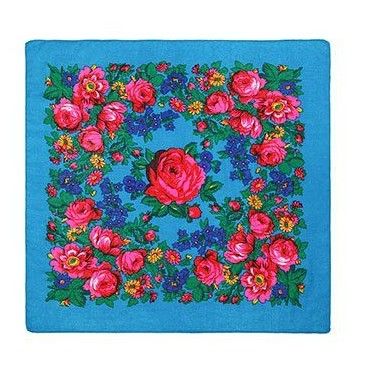 30" x 30" Kokom Floral Scarf - Turquoise
