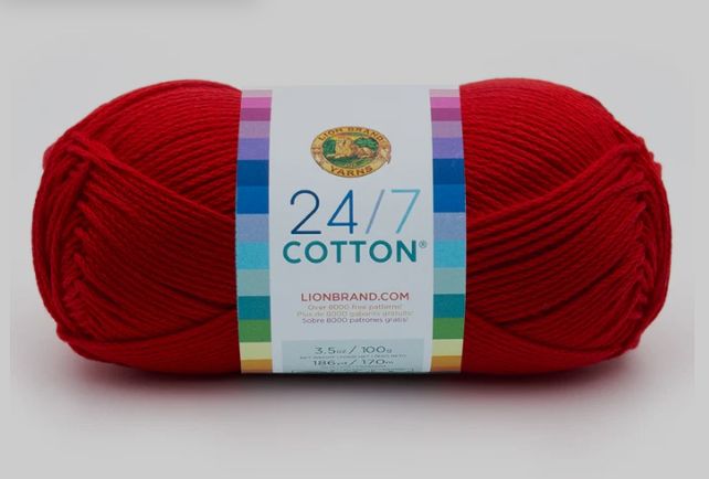 Lion Brand 24/7 Cotton - Red