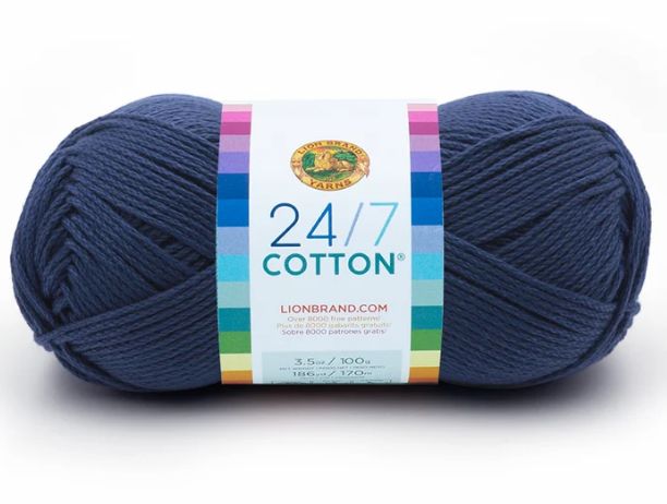 Lion Brand 24/7 Cotton - Navy