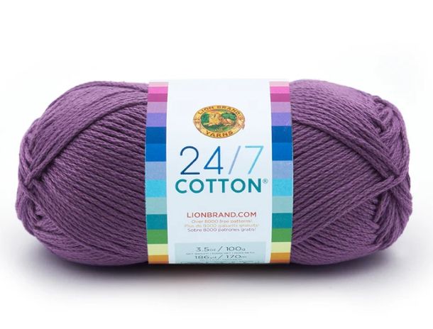 Lion Brand 24/7 Cotton - Purple