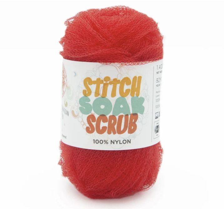 Lion Brand Stitch Soak Scrub - Poppy Red