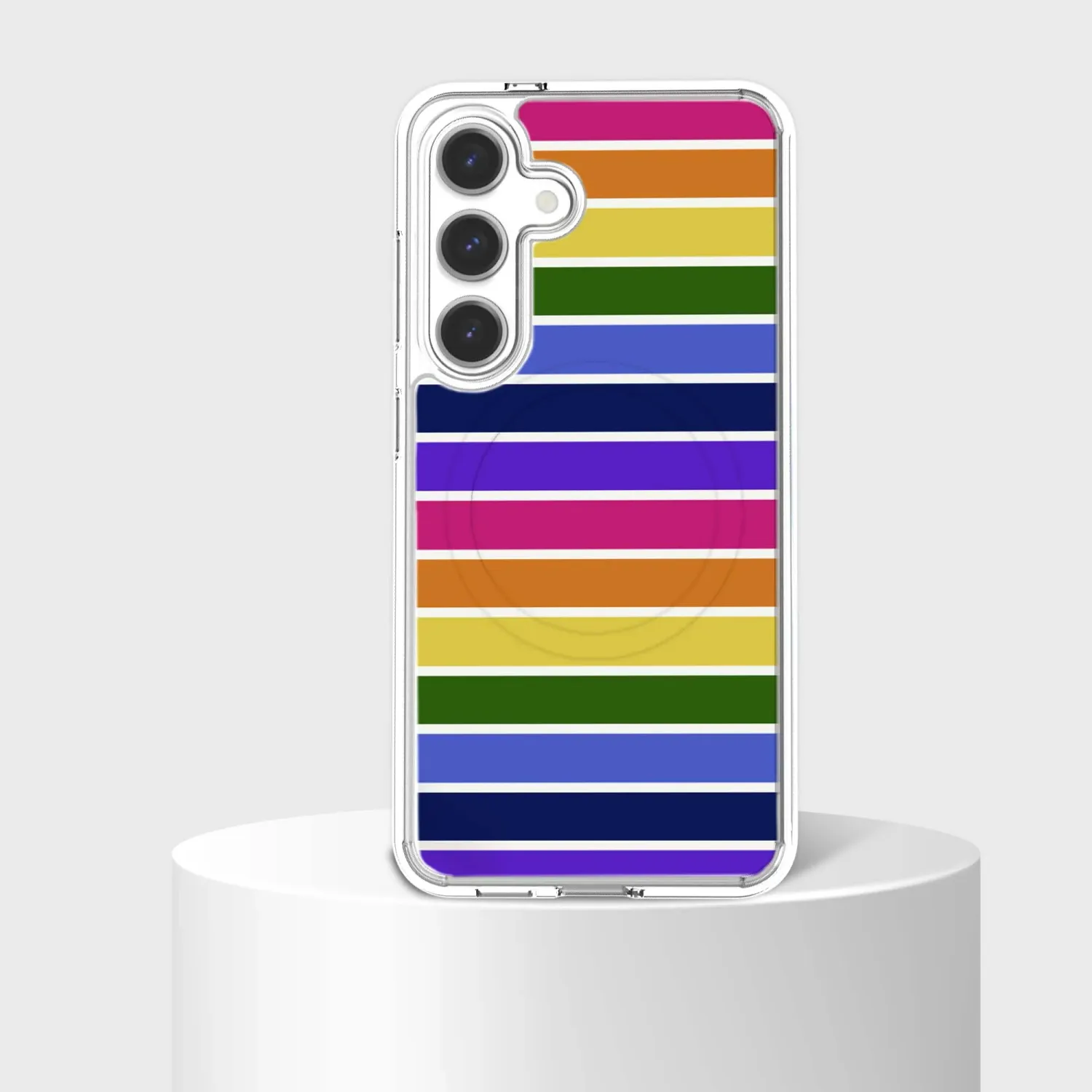 Galaxy S26 - Caseco Striped Magsafe Rainbow Case