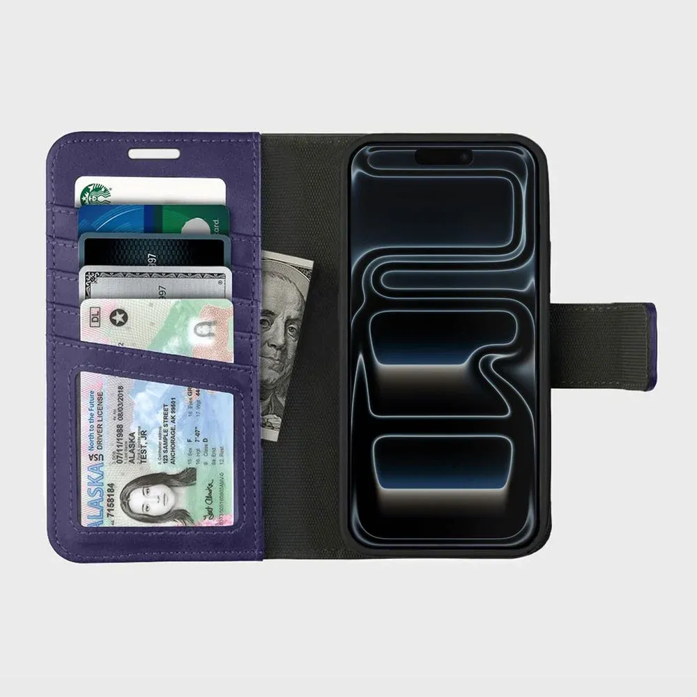 iPhone 18/17 Pro - Caseco 5th Ave Wallet Purple Case