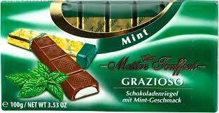GRAZIOSO- Dark Chocolate with Mint Flavoured Filling 100g