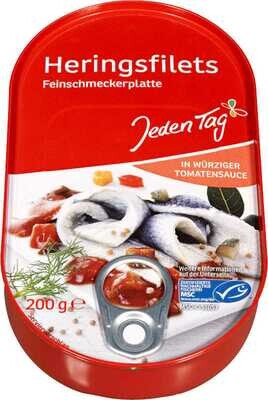 Jeden Tag Herring Fillets in a Spicy Tomato Sauce 200g