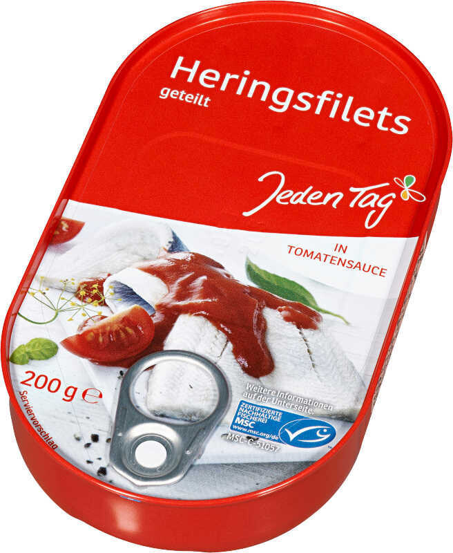 Jeden Tag Herring Fillets in a Tomato Sauce 200g