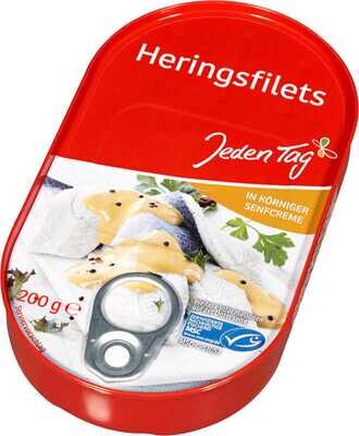Jeden Tag Herring Fillets in a Grainy Mustard Cream Sauce 200g