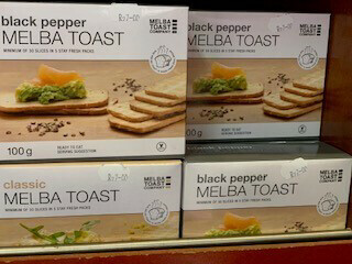 Black pepper Melba Toast 100g Black pepper Melba Toast 100g
