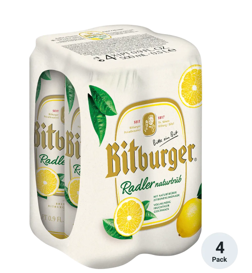Bitburger Radler Lemon 4 Pack